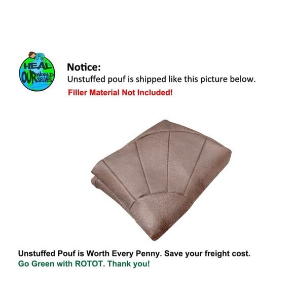 ROTOT Decorative Pouf, Ottoman, Bean Bag Chair,Foot Rest, Storage Unstuffed. NEW - Picture 6 of 8